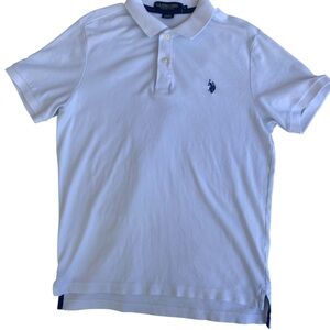 U.S. Polo Assn. White Polo with Navy Label